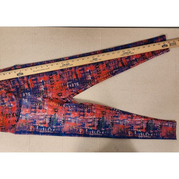 Piloxing Power Leggings All Over Colorful Print‎ Made-Brazil Mid-Rise Medium EUC - Picture 12 of 14